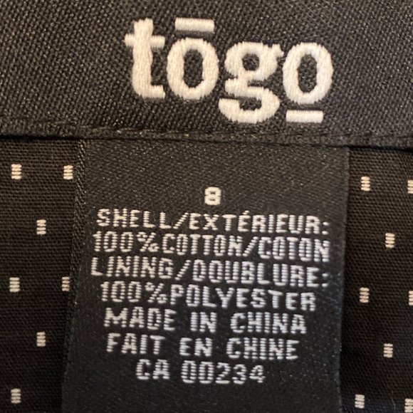 TOGO Blazer Polka Dot Sz 8 Cotton Fully Lined Jacket - Picture 7 of 8